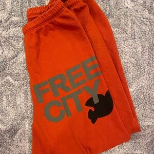 Free City Orange Sweatpants